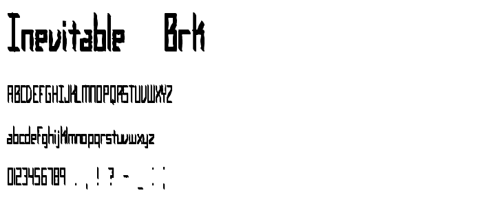 Inevitable -BRK- font